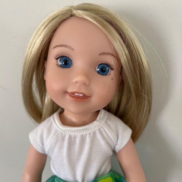 American Girl WellieWishers Camille 14.5" Doll Blonde Hair Blue Eyes with Outfit - Picture 3 of 8